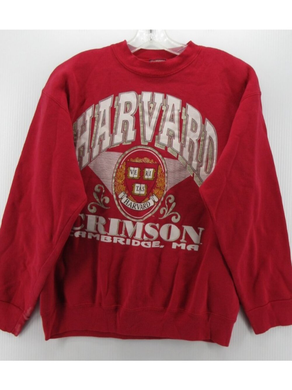 VINTAGE Harvard University Sweatshirt Large Red Savvy 80s USA *